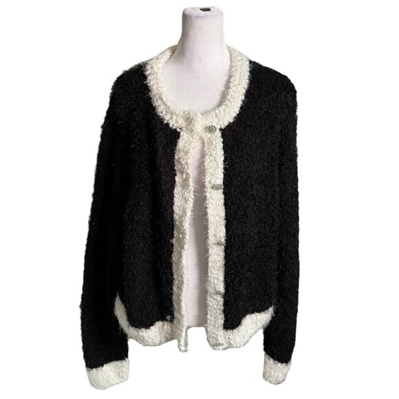 H&M Divided Button Front Knit Cardigan sz L - Picture 9 of 11